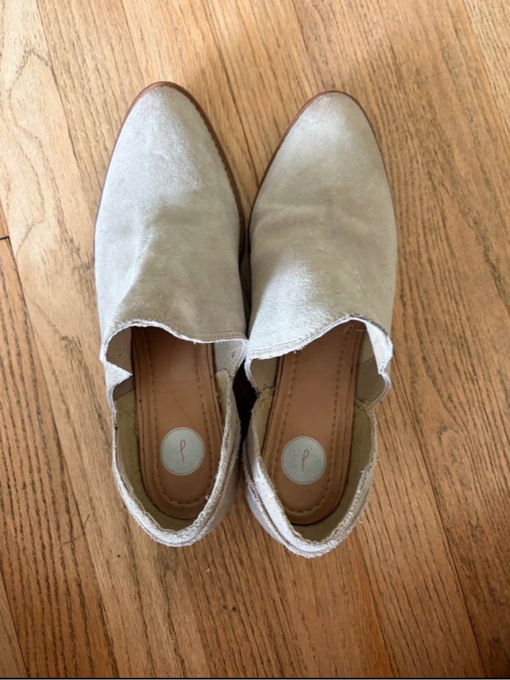 Light Gray Slip-On Women’s Flats by Unknown Brand